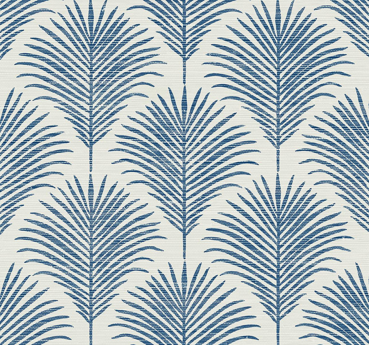 Seabrook Grassland Palm Coastal Blue Wallpaper