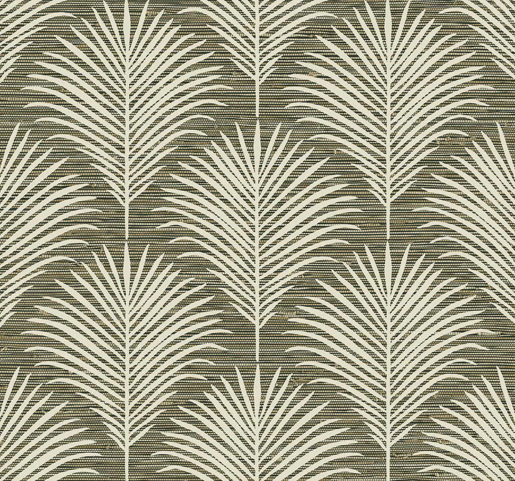 Seabrook Grassland Palm Tan Wallpaper