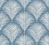 Seabrook Grassland Palm Blue Lagoon Wallpaper