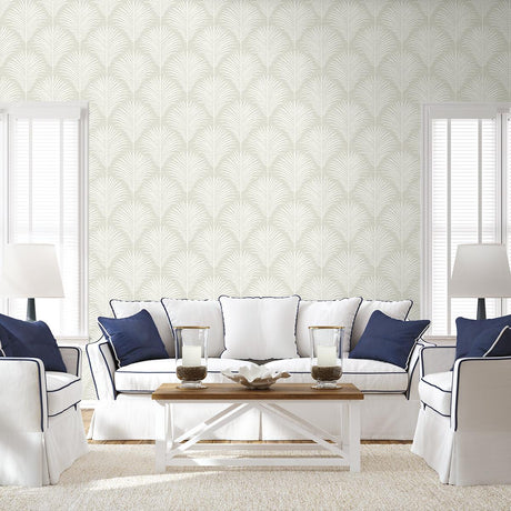 Seabrook Grassland Palm Grey Wallpaper