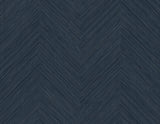 Seabrook Chevron Stripe Dark Blue Wallpaper