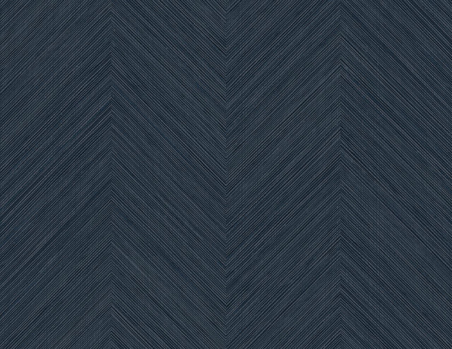 Seabrook Chevron Stripe Dark Blue Wallpaper