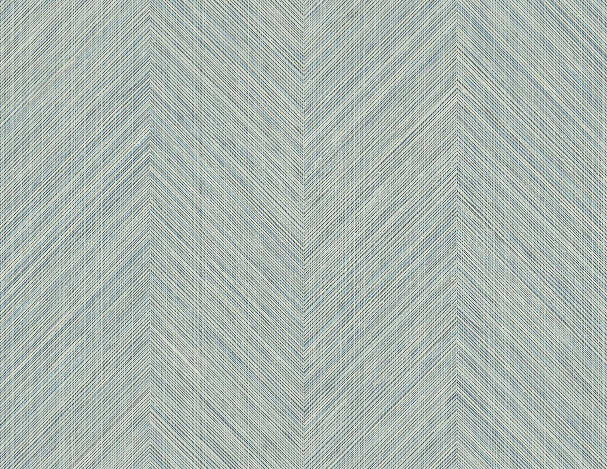 Seabrook Chevron Stripe Seabreeze Wallpaper