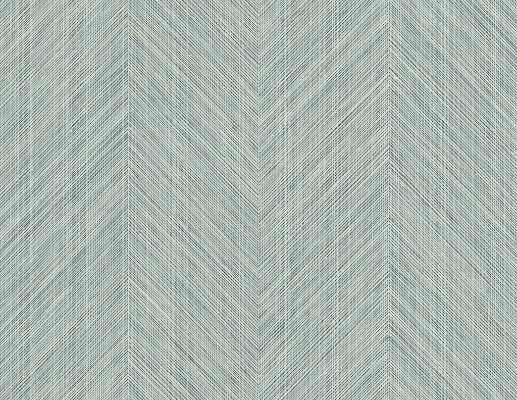 Seabrook Chevron Stripe Blue Wallpaper