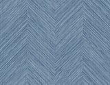 Seabrook Chevron Stripe Lakeside Wallpaper
