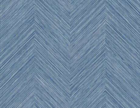 Seabrook Chevron Stripe Lakeside Wallpaper