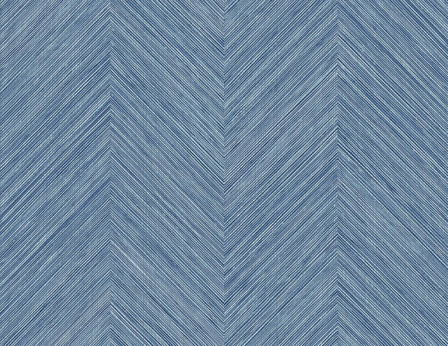 Seabrook Chevron Stripe Lakeside Wallpaper