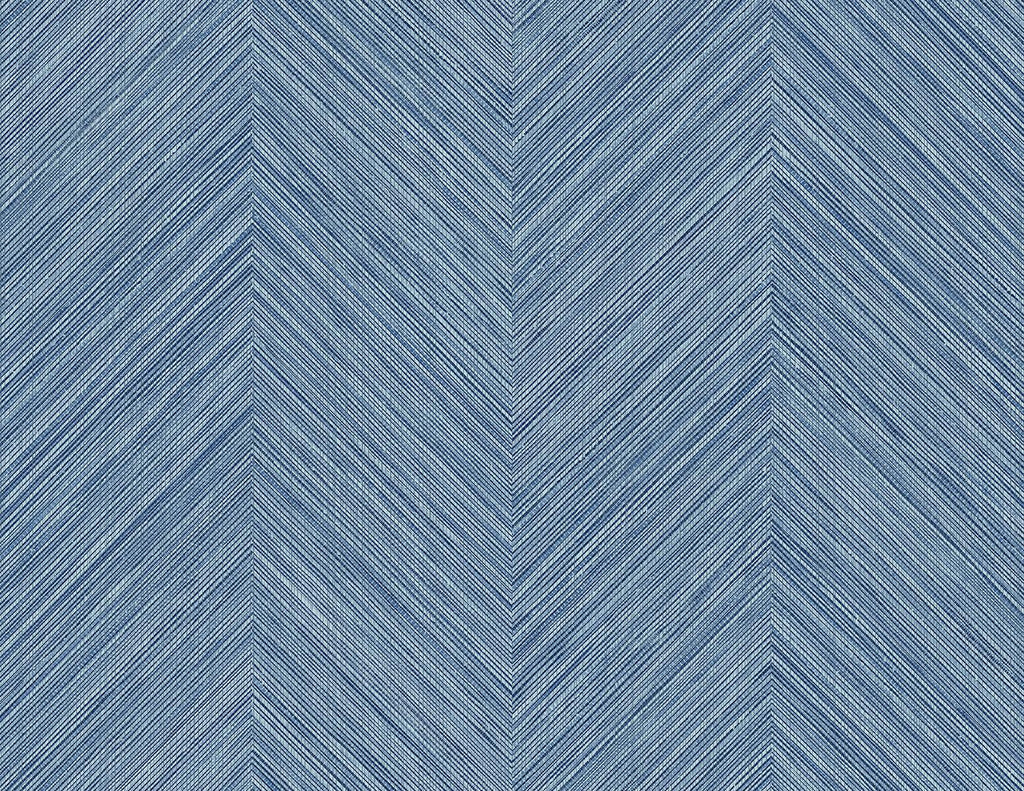 Seabrook Chevron Stripe Blue Wallpaper