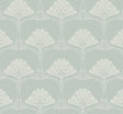 Seabrook Deco Floral Aloe Mist Wallpaper