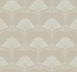 Seabrook Deco Floral Ashwood Wallpaper