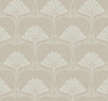 Seabrook Deco Floral Ashwood Wallpaper