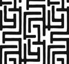 Seabrook Graphic Maze Black Wallpaper