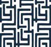 Seabrook Graphic Maze Dark Blue Wallpaper