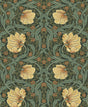 Seabrook Pimpernel Garden Meadow Green & Amber Wallpaper
