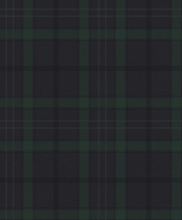 Seabrook Tailor Plaid Dark Blue & Evergreen Wallpaper