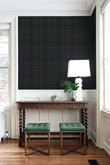Seabrook Tailor Plaid Blue Wallpaper
