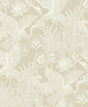 Seabrook Floral Heron Sand Wallpaper