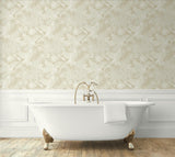 Seabrook Floral Heron Beige Wallpaper