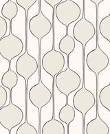 Seabrook Bubble Stripe Marshmallow Wallpaper