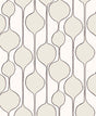 Seabrook Bubble Stripe Marshmallow Wallpaper