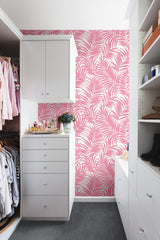 Seabrook Beach Palm Pink Wallpaper