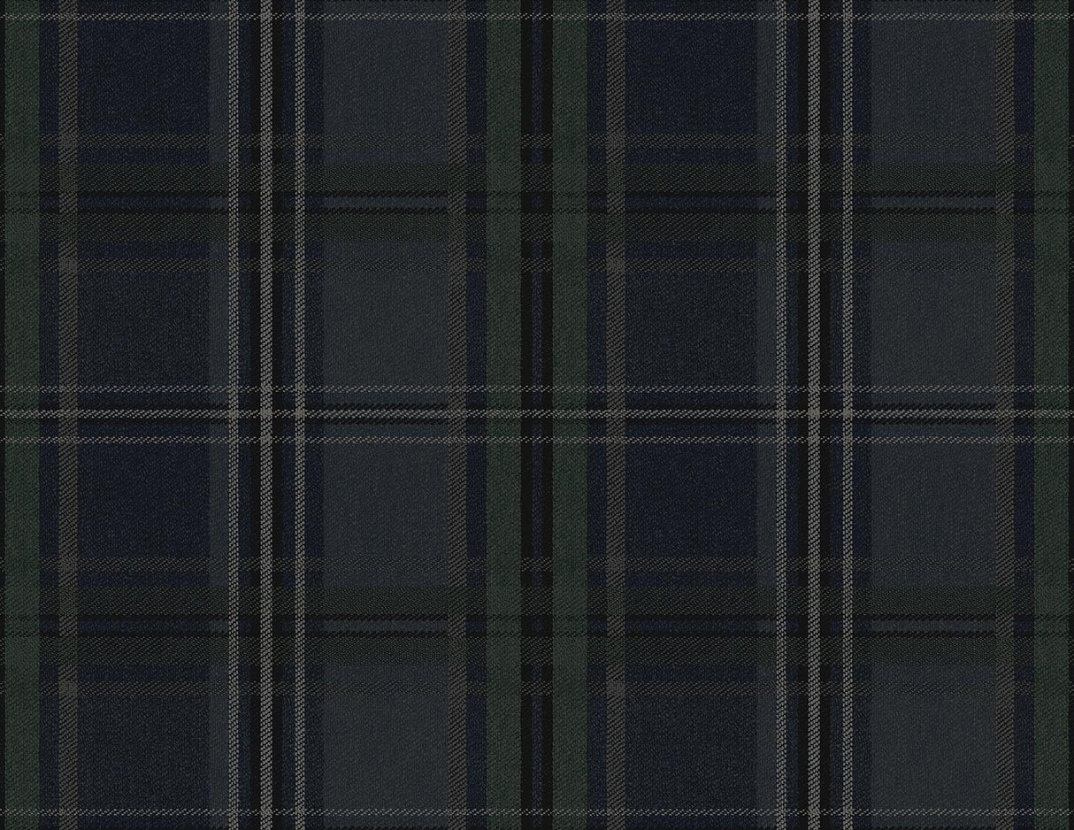 Seabrook Classic Plaid Deep Blue Wallpaper