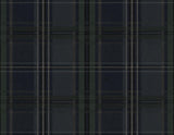 Seabrook Classic Plaid Deep Blue Wallpaper