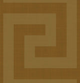Seabrook Maze Geo Antique Gold Wallpaper
