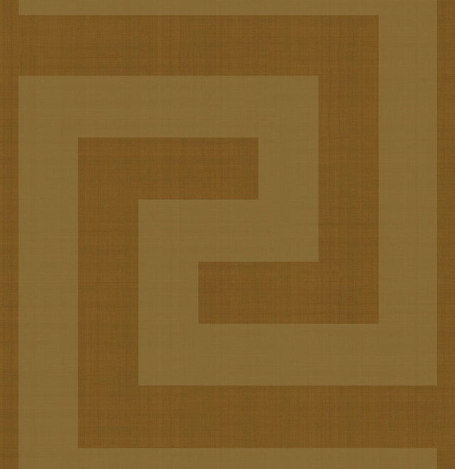 Seabrook Maze Geo Antique Gold Wallpaper