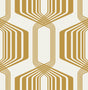 Seabrook Striped Geo Metallic Gold Wallpaper