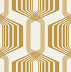 Seabrook Striped Geo Metallic Gold Wallpaper