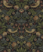 Seabrook Strawberry Garden Black Wallpaper