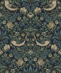 Seabrook Strawberry Garden Blue Wallpaper