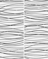 Seabrook Wave Lines Black Wallpaper