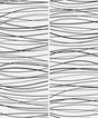 Seabrook Wave Lines Black Wallpaper