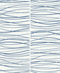 Seabrook Wave Lines Blue Wallpaper