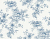 Seabrook Sketched Floral Blue Wallpaper
