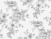 Seabrook Sketched Floral Grey Wallpaper