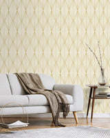 Seabrook Geo Diamond Gold Wallpaper