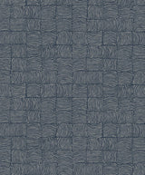 Seabrook Organic Squares Blue Denim Wallpaper