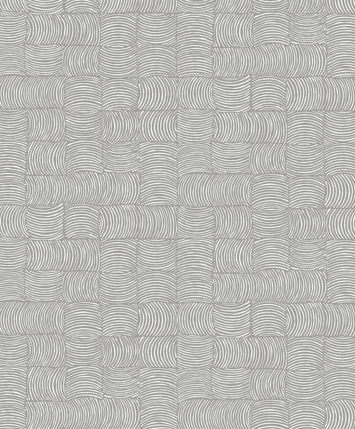 Seabrook Organic Squares Fog Grey Wallpaper