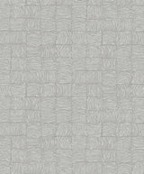 Seabrook Organic Squares Fog Grey Wallpaper