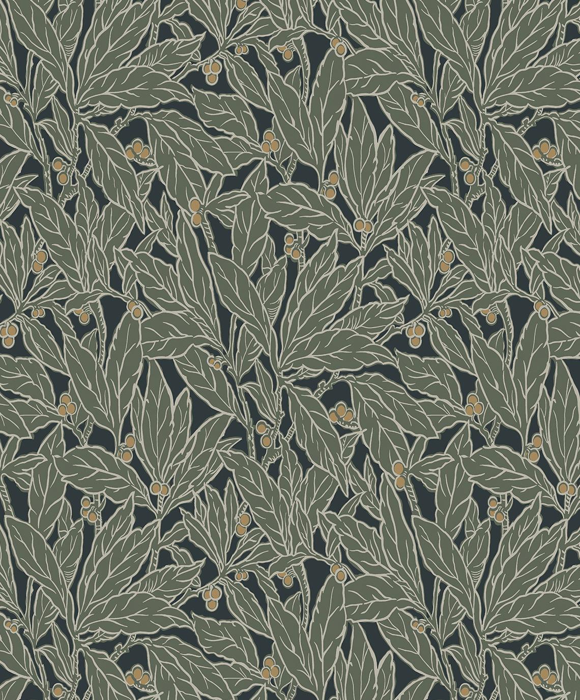 Seabrook Berry and Leaf Rosemary Wallpaper