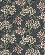 Seabrook Floral Vine Smoke & Laurel Green Wallpaper