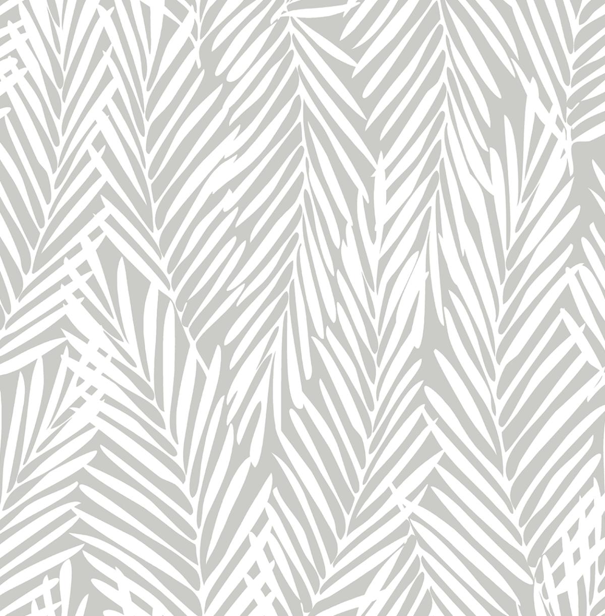 Seabrook Mod Palm Harbor Grey Wallpaper