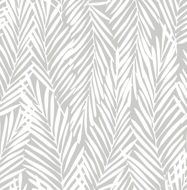Seabrook Mod Palm Harbor Grey Wallpaper