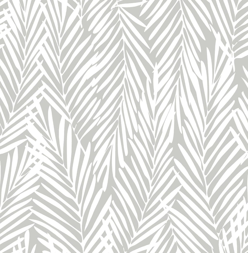 Seabrook Mod Palm Grey Wallpaper