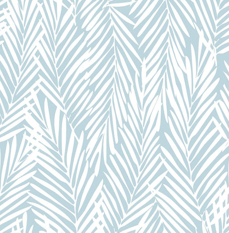 Seabrook Mod Palm Blue Skies Wallpaper