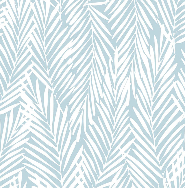 Seabrook Mod Palm Blue Skies Wallpaper
