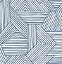 Seabrook Etched Geometric Navy Blue Wallpaper